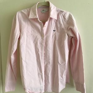 Vineyard Vines pink collared shirt